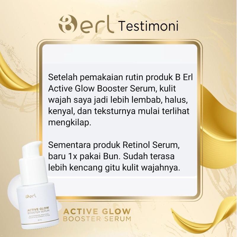B Erl Active Glow Booster Serum (DOKTIF APPROVED) Mencerahkan Wajah Aging Pencerah Dark Perawatan 7