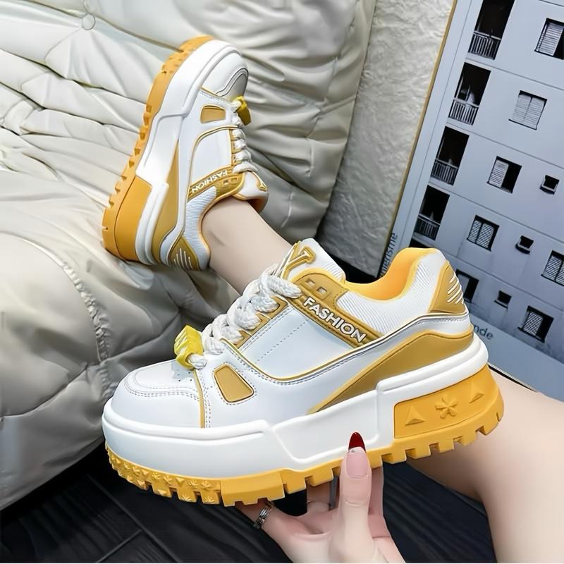 PHOM NHỎ Giày thể thao sneaker nữ đế bằng cao 5cm phối màu trẻ trung thời trang năng động dễ phối đồ