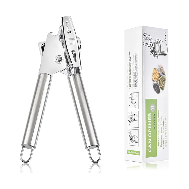 LUOWAN Can Opener Kitchen Accessories Gadget Sets Bottle Openers Stainless Steel Ergonomic Manual Kitchen Tools Smooth Utensils Handles Heavy Duty