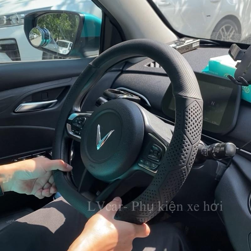  Bọc vô lăng 3D da Nappa Dcut size 34,36cm dùng cho xe điện Vinfast VF3,VF5,VF6,VF7,VF8,VF9,VFe34 