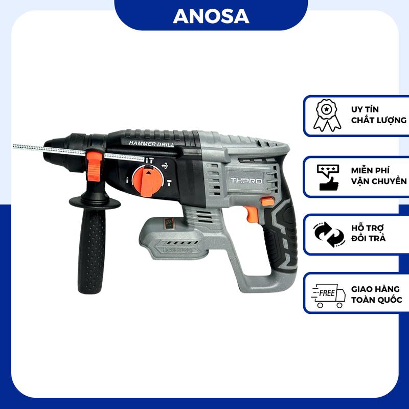 Thân Máy Khoan Bê Tông Pin THPRO TH2606PRO Động Cơ Không Chổi Than Lõi Đồng Chân Pin Phổ Thông