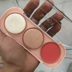 Saniye E0358 Multi Fungsi Blush On Glitter Highlighter Palette Contour Eyeshadow Palette