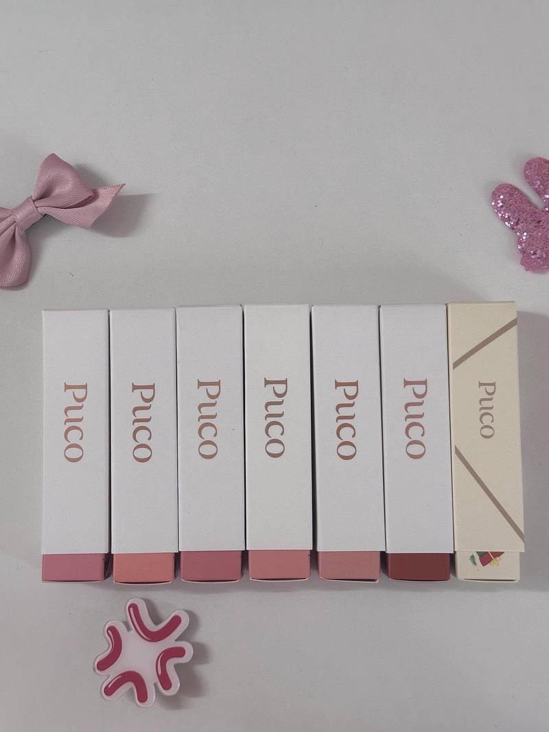 Product Introduction of PUCO Box 10 Son Kem Bơ Custard Lip Mud Túi Mù xốp, mịn, mướt không khô môi, lên màu chuẩn giúp làm đầy rãnh môi 2.5g 4