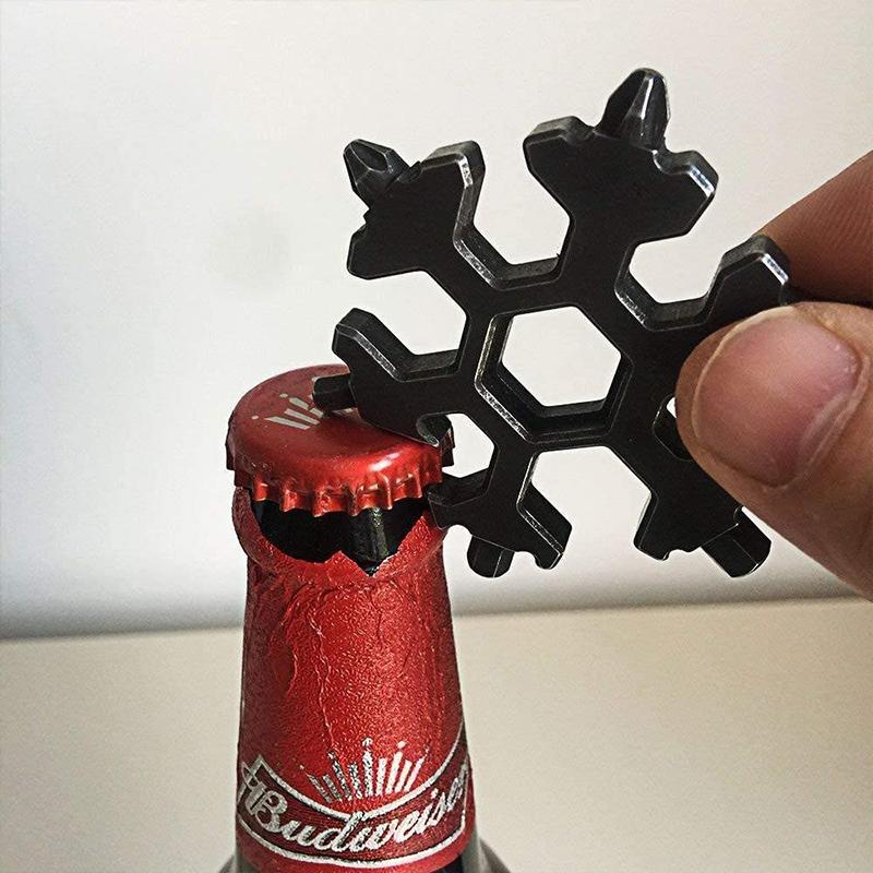 Móc Khóa Spanner Bông Tuyết, KIPRUN, 18 trong 1, Đa Chức Năng, Móc Chìa Khóa Cờ Lê Đi Bộ Đường Dài Ngoài Trời, Bỏ Túi, Đa Năng, Sinh Tồn Cắm Trại, Dụng Cụ Cầm Tay 5