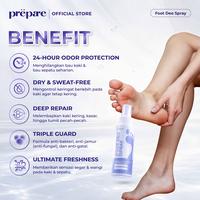 Gambar Prepare Foot Spray Pewangi Penghalus Tumit Pecah dan Kering Pelembut Tumit Kapalan Obat Bau Kaki Perawatan kaki Mencegah Bau | FS dari prepare.id Kota Tangerang 5 Tokopedia