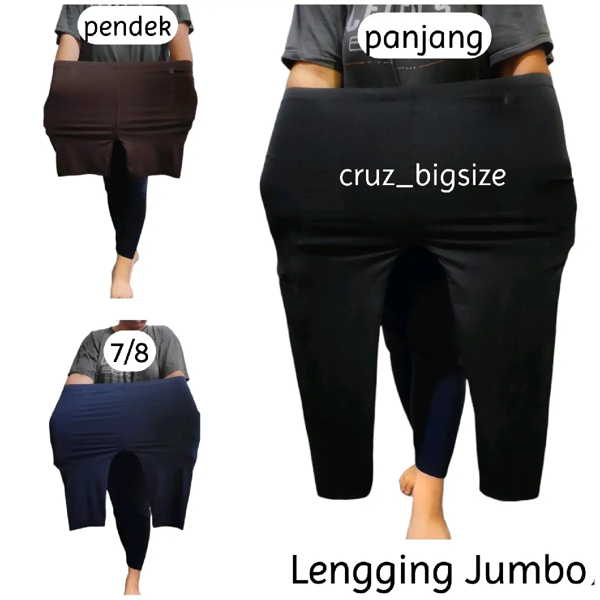 LEGGING JUMBO BIG SIZE PENDEK,7/8,PJG