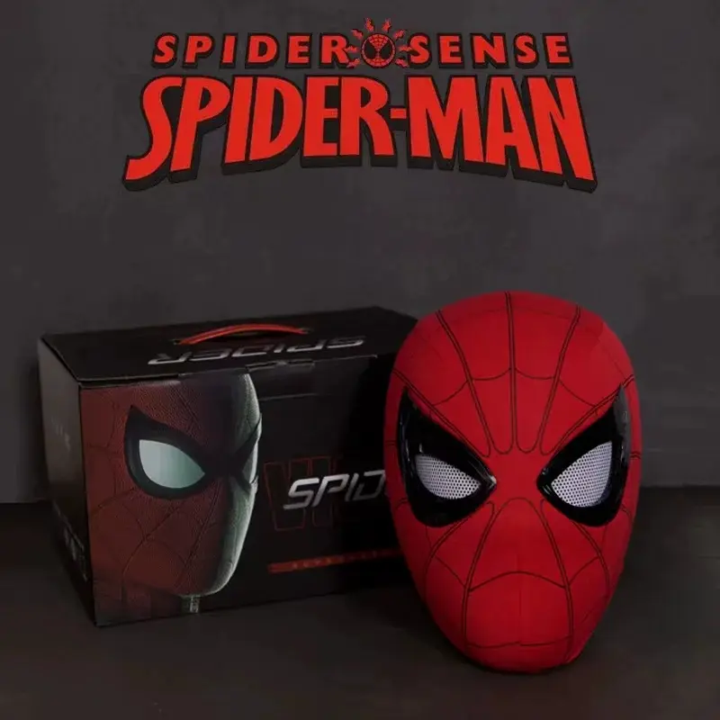 NODIA Tutup Kepala SpiderMan Mata Bisa Berkedip Lulus Chin Control Pahlawan Super Bermain Peran Game Marvel's Spider-Man Miles Morales Mainan Cosplay 3