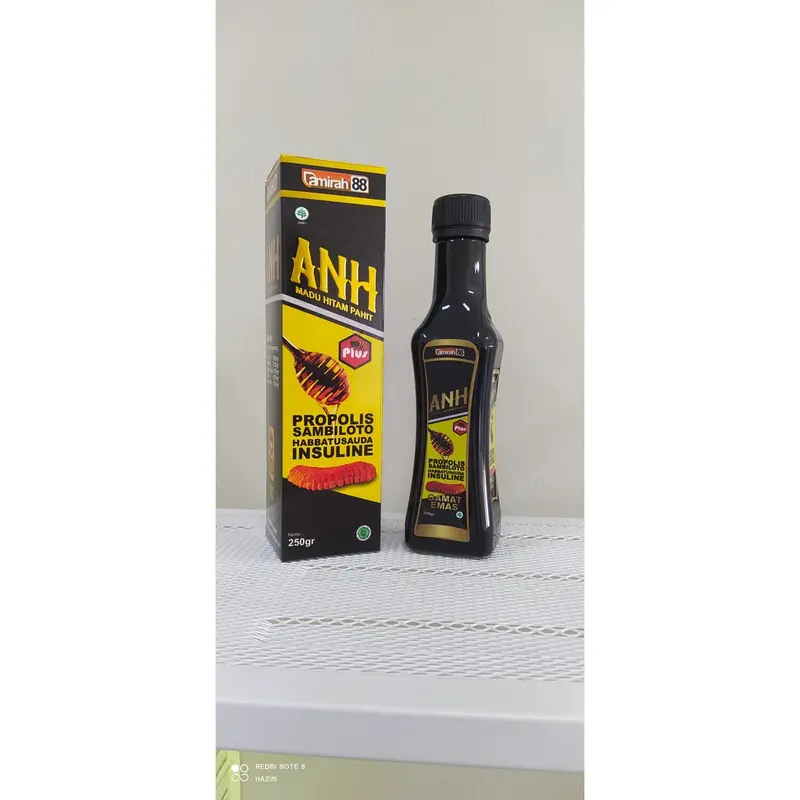 MADU HITAM PAHIT ANH PROPOLIS SAMBILOTO INSULINE 250 GRAM | RESMI HALAL 3