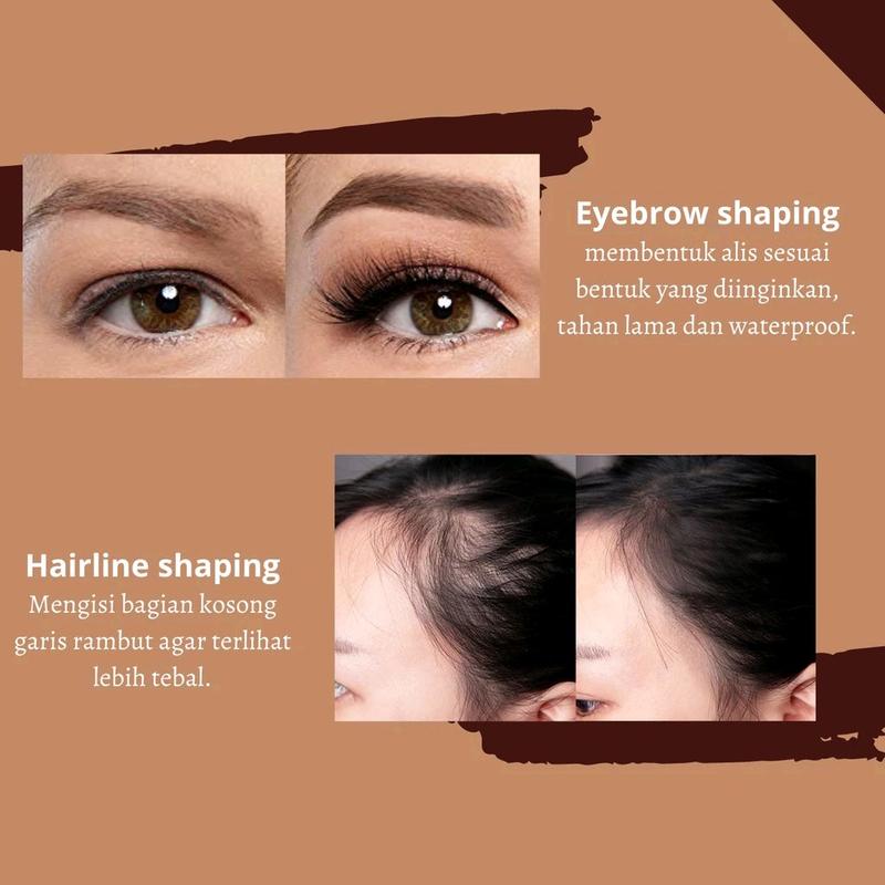 Ibcccndc Eyebrow Powder Waterproof dengan Cetakan Alis Instan - 10 Model 4