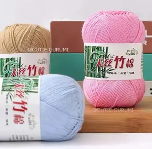BENANG RAJUT BAMBOO COTTON / BENANG RAJUT KATUN BAMBU / COTTON BAMBOO YARN 50 GR IMPORT