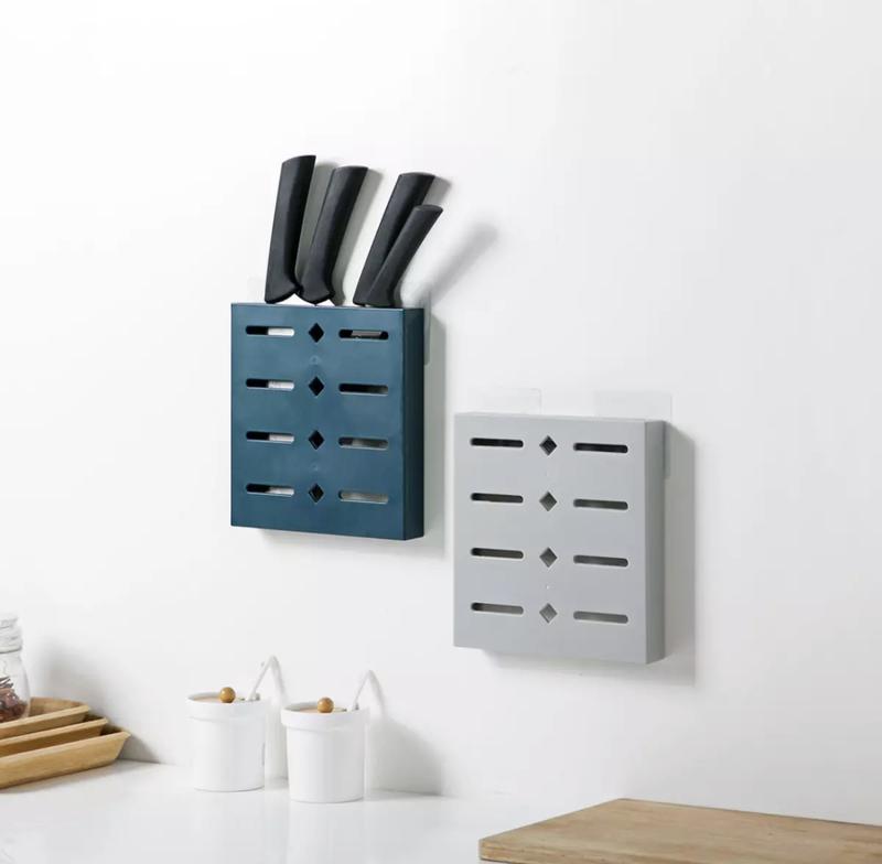 Product Introduction of [SG SELLER] Wall-Mounted Adhesive Drain Knife Rack Holder Storage Container Cutlery Organizer for Kitchen 6