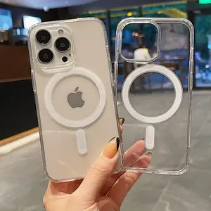 [+BOX] Casing Pelindung MagSafe untuk iPhone 17 16ProMax 15Pro 14Pro 13,12 11 X XS MAX XR Cover Ultra Tipis Anti Gores, Sensasi Layaknya Tanpa Casing Kuning Ponsel Transparan Protection