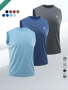 Camiseta deportiva sin mangas para hombre con estampado de cabeza de vaca, transpirable de secado rápido, ideal para gimnasio, correr, ciclismo y pesca, ropa casual deportiva para verano, ropa