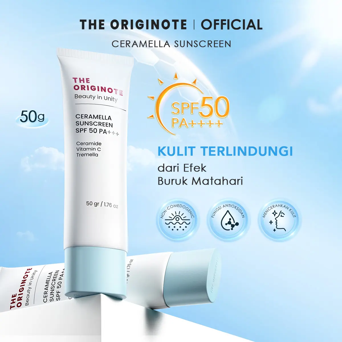 Heliatech Sunscreen Lotion SPF 45+ PA++ | Perawatan Wajah Dari sinar UV ...