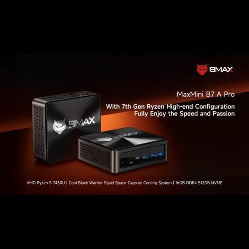Jual BMAX Mini PC B7A Pro AMD Ryzen5 7430U 16/512GB SSD NVMe WIFi6