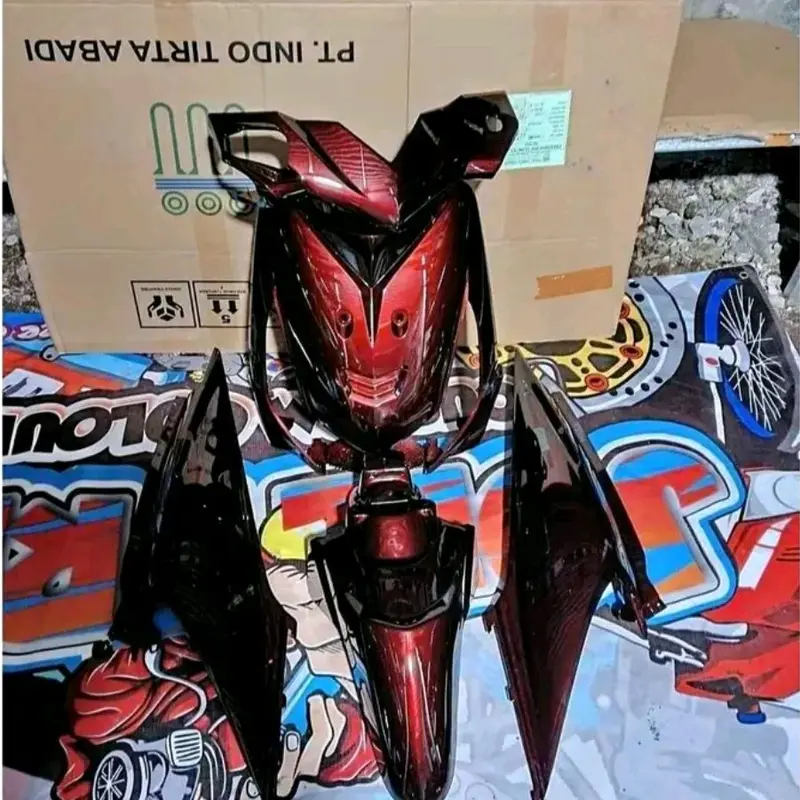 Cover fulm body halus beat karbu 2010-2012 spakbor atas warna monlight red Motorcycle 0