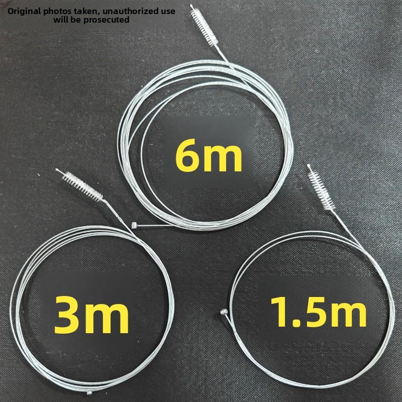Dụng cụ làm sạch ống thoát nước – Bàn chải làm sạch ống linh hoạt 3M/6M cho hệ thống điều hòa ô tô, tủ lạnh và ống thoát nước của bàn trà, dây cao su dài có thể sử dụng lại để khắc phục tắc nghẽn
