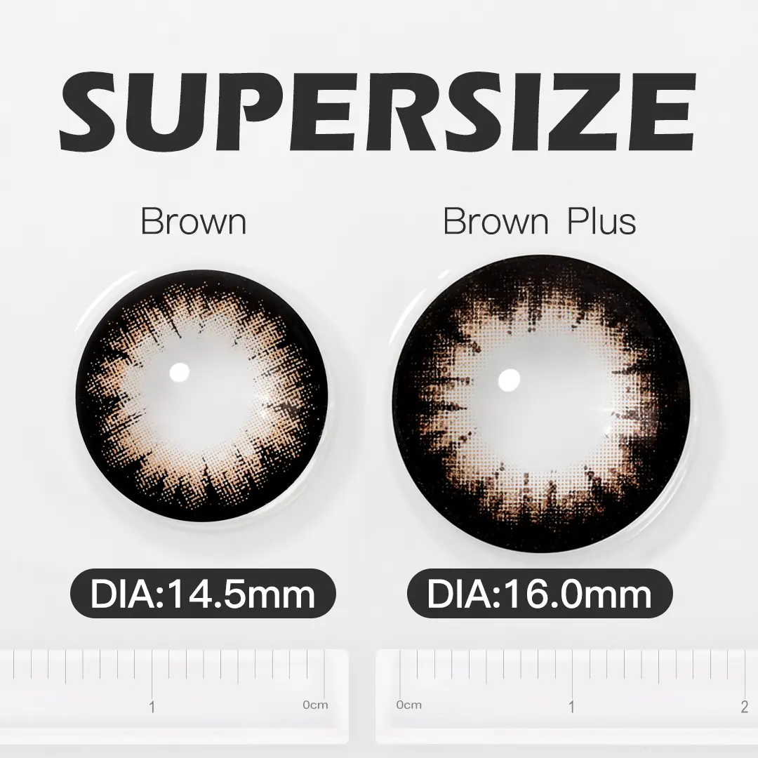 【Boneka & 16mm】Magister Softlens DIA 14.5/16mm Cokelat Lucu Brown Lens Kontak Minus 0.00~-6.00 Hitam Imut Black Lensa with Case