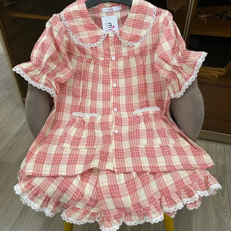 Bộ đùi kẻ đũi cho nữ mặc nhà, đi chơi cổ sen mềm mát có sz 40-65kg