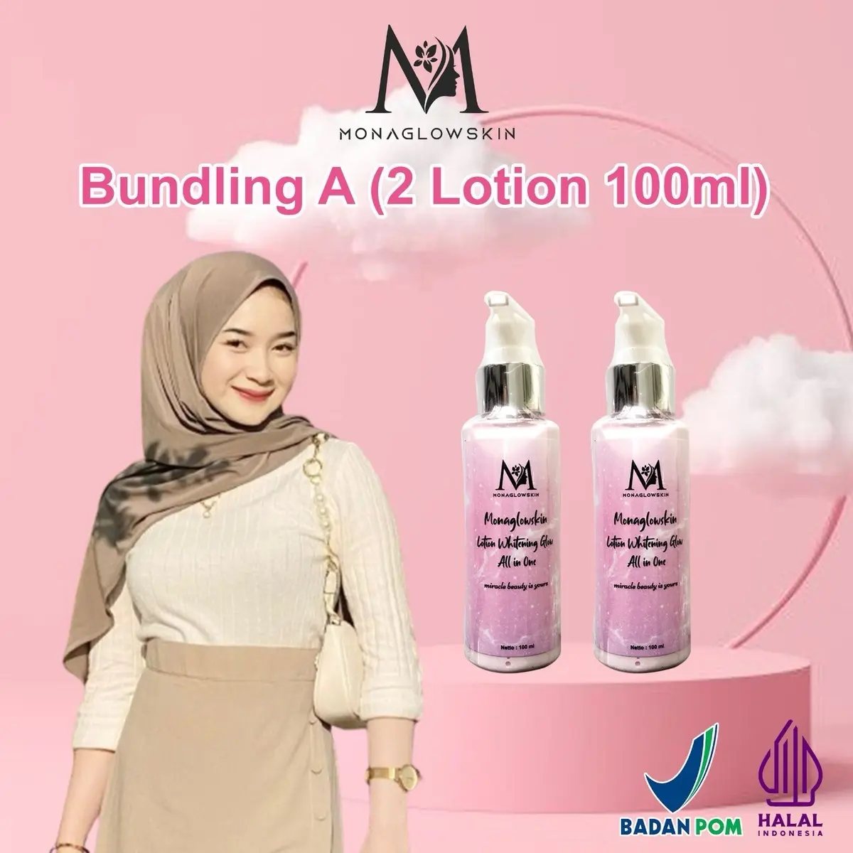 Monaglowskin Bundling A (2 Lotion 100 ml)