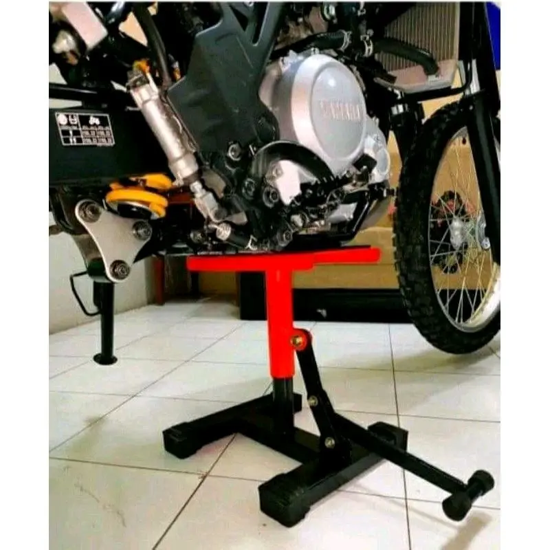 Standar Paddock Motor Trail SuperMoto Jackstand KLX/DTR Bulat - Tinggi Stand 30cm 3