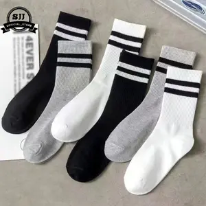 ( Kodachi ) kaos kaki sport wanita pria skate old school motif setrip panjang sebetis / garis / tebal