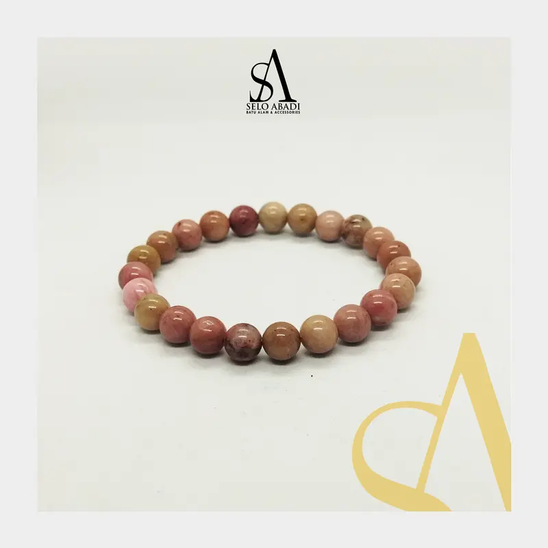 Gelang rodonit premium batu alam natural Bracelets 2