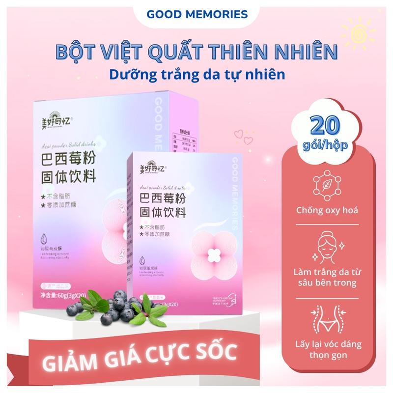 Y-BỘT QUẢ ACAI BERRY - BỘT UỐNG PHA KÈM SỮA TƯƠI, SỮA CHUA - HỘP 20 GÓI (3g*20 GÓI)