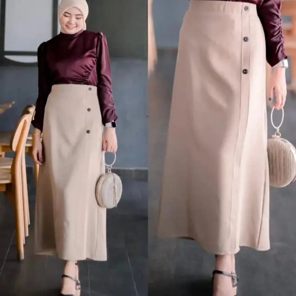 Luna Skirt |Rok Panjang Bengalin Wanita | Semi A-Line