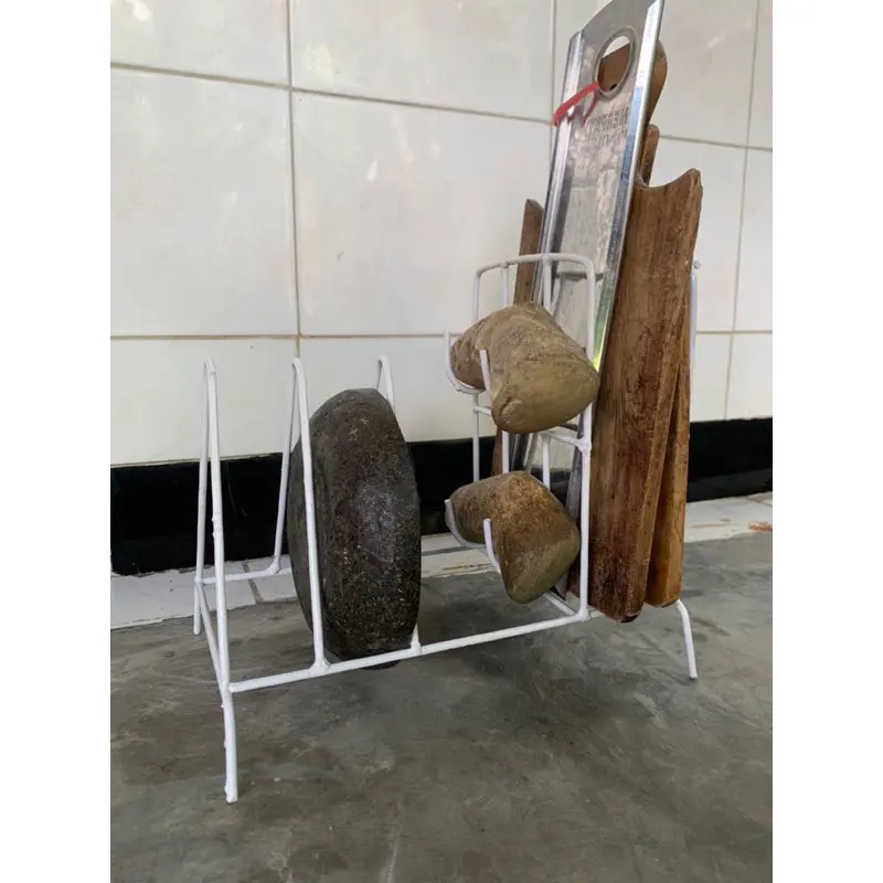 Rak Cobek Dan Ulekan / Tempat Cobek Telenan Pisau / Tatakan Cobek / Ulekan / Telenan / Pisau Besi