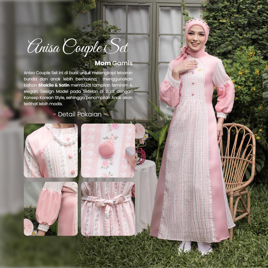 Marves Annisa Gamis Sarimbit Baju Muslim Couple Ibu Anak Perempuan Bahan Shakilla Baju Lebaran 2026