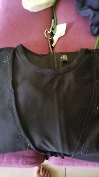 Product Review of ABAYA NAZIRA FULL HITAM  mote swarosky Hitam Polos terbaru 2024 Mutiara Muslim Wanita Bordir Ceruty from i**🦋 0