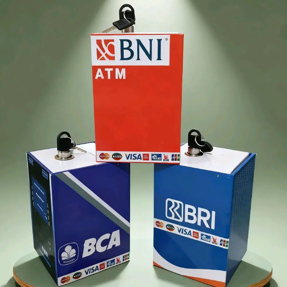 Celengan ATM Mini Bank BRI BCA BNI | Brankas Uang Unik Aman