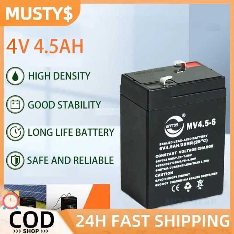 4V 4.5Ah 12V/8Ah 12AH Rechargeable Sealed Lead-acid Battery Solar Battery Toy Car Home Fan Outdoor Battery  Sprayer for Agriculture Rechargeable Sprayer