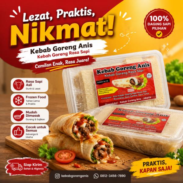 Gambar Kebab Frozen Isi 10 Original Mini Kecil Hemat Murah Kebab Beku dari Rumah kebab Nisa2 Kota Administrasi Jakarta Timur Tokopedia