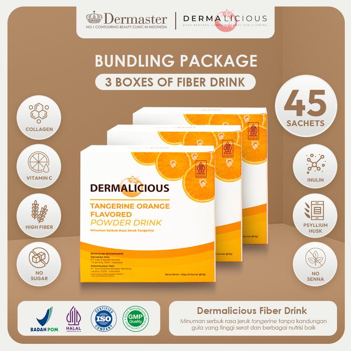 Gambar Dermalicious Fiber Drink - Bundling 3 Box dari Dermaster_NEW Kota Administrasi Jakarta Pusat Tokopedia