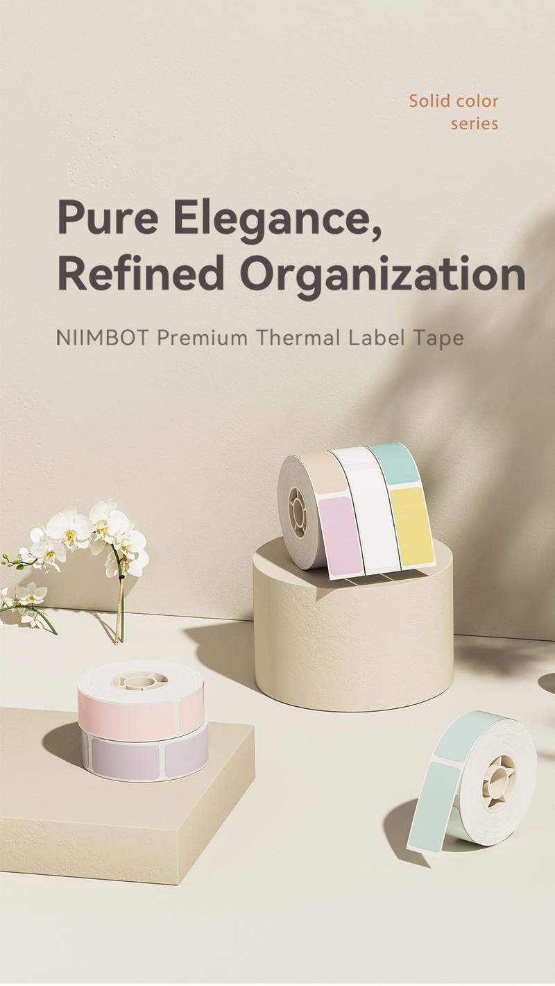 Product Introduction of 【3 Rolls】Niimbot Label Sticker D11/D110/D101 White Label Sticker Waterproof Label Paper 0