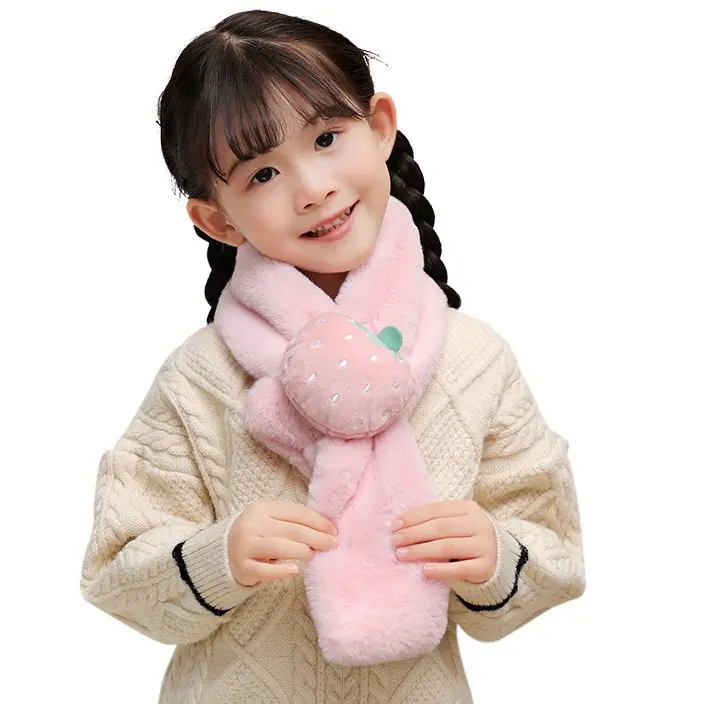 KI3 Scarf Leherl AnakAnakSyal Anak Korean Style Motif Fruit Rabbit Usia312thn 3