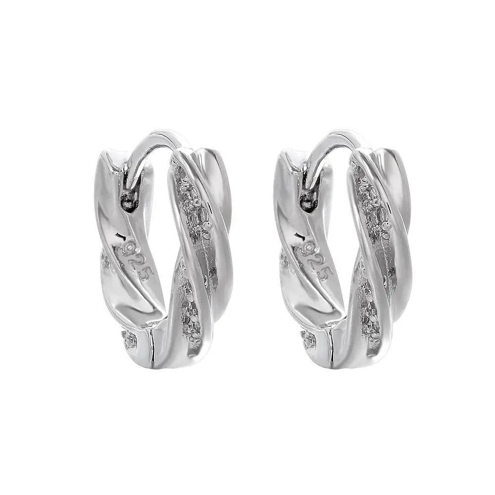 Moebius Ring Diamond Design Fashion Elegant Lightweight Luxurious Earrings Valentine’s Day Gift for Women