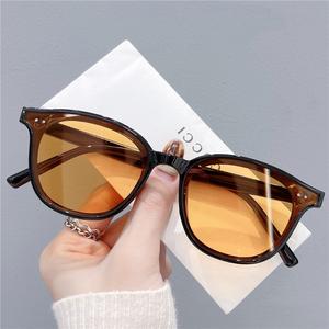 FS Retro Orange Lens Sunglasses | UV Protection Oversized Frame | Korean Aesthetic Vintage Style Eyewear for Women Malaysia Cermin Mata Hitam