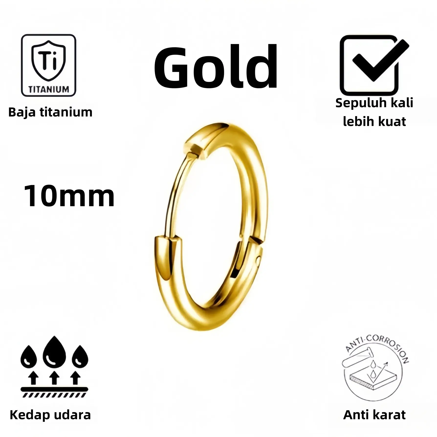 Gold 2.5*10mm