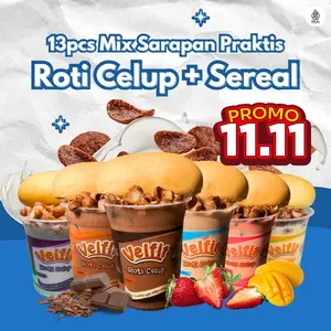 [FREE SHAKE](VELFIT 11.11)  Sarapan Praktis 13pcs Velfit mix 4 rasa + SEREAL 5g