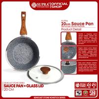Gambar SUPRA Panci  Alumunium Anti Lengket Sauce Pan 20 Cm Semicast Stone dari Panci Supra Kota Tangerang 2 Tokopedia