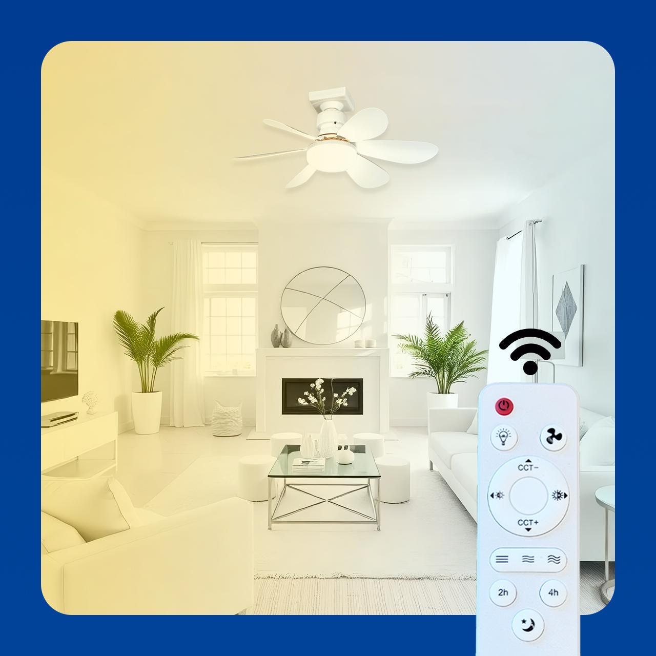 Hannochs Lampu Kipas Angin Plafon LED 2in1 Windy Fan light 15W CCT E27 23Inch - Multifungsi Dengan Peredupan Remote Control Hannochs Lampu Kipas Angin Plafon LED 2in1 Windy Fan light 15W CCT E27 23Inch - Multifungsi Dengan Peredupan Remote Control