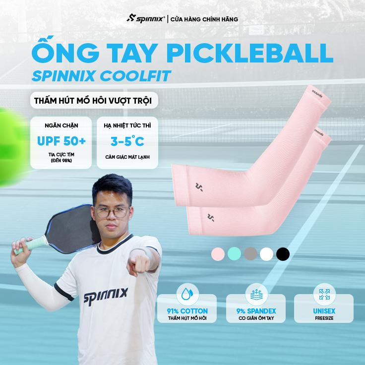 Ống tay pickleball Spinnix Coolfit cotton thấm hút mồ hôi co giãn thoáng khí giữ tay khô