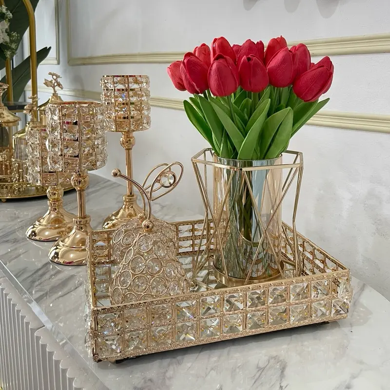 Tulip 1set dengan vas gold premium 4