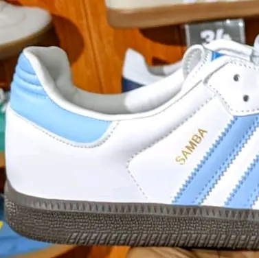 sepatu sneaker pria, sepatu add smabo white blue, sepatu kasual pria