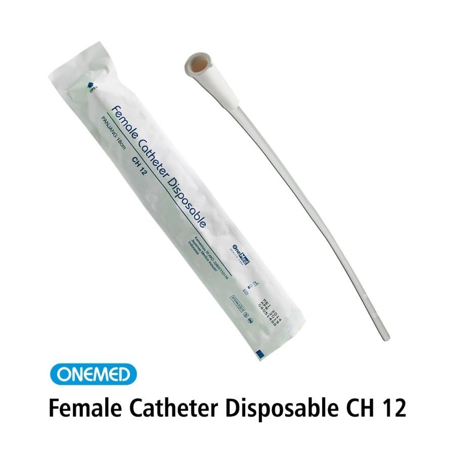 Female Catheter Disposable CH 12 Onemed – Steril Sekali Pakai