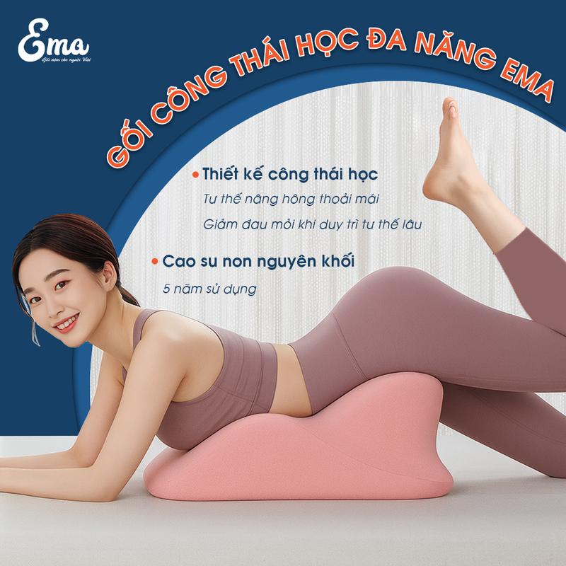  Gối công thái học đa năng Ema nâng hông thư giãn hỗ trợ tư thế - Nâng hông thoải mái giảm tê mỏi khi duy trì tư thế lâu 