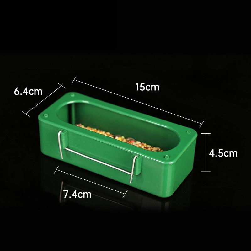 Máng Ăn Nhập Khẩu 15CM Cho Chim Gà – Chống Vãi Thức Ăn Quai Sắt Chắc Chắn